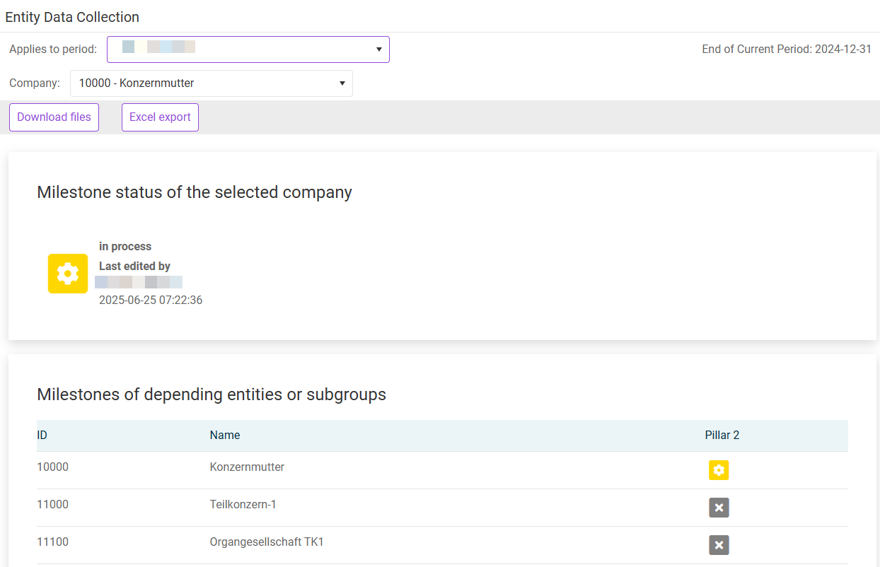 The 'Home' workspace in the 'Entity Data Collection' folder is displayed.