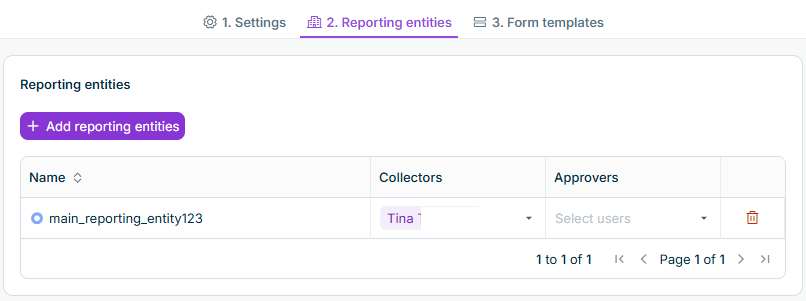 The second step in the create reporting package wizard is displayed.