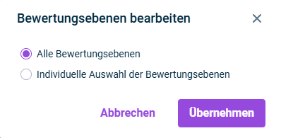Bewertungsebenen bearbeiten
