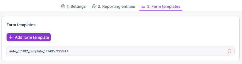 The third step in the create reporting package wizard is displayed.