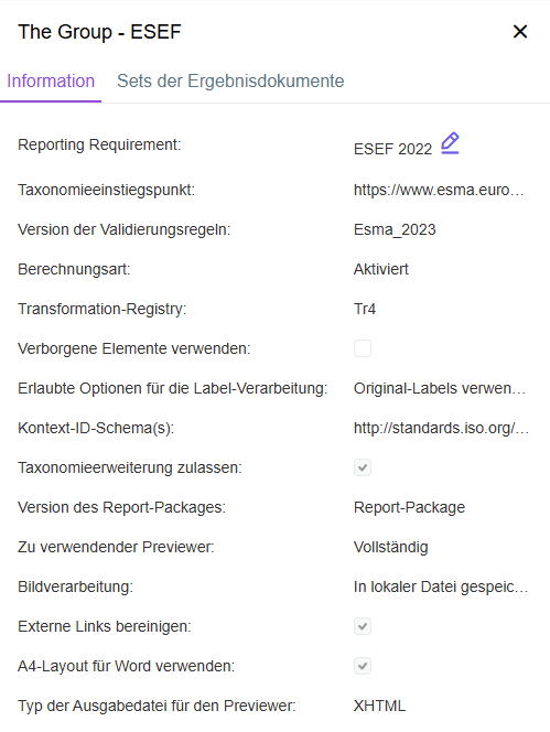 Anzeige der Informationen zu einem Dokument