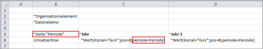 Anweisung 'Zeile benennen'