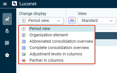 The list of display modes is displayed.