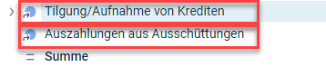 Die Referenzen werden im Anlagespiegel angezeigt.