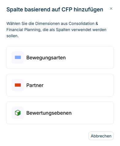 Der Dialog 'Spalte basierend auf CFP hinzufügen' wird angezeigt.