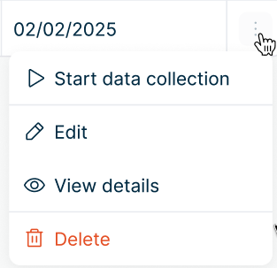 Some of the available row actions are displayed.