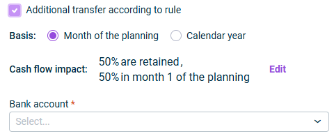 Transfer according to rule