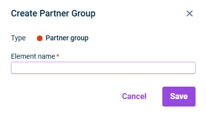 Creating a partner group