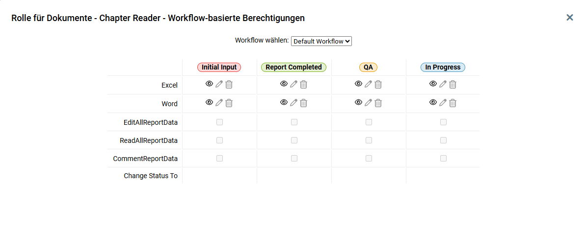 Workflow-based permissions for the Chapter Reader role