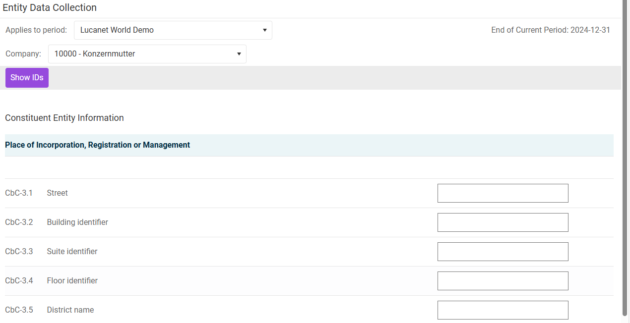 'CE Information' workspace is displayed.