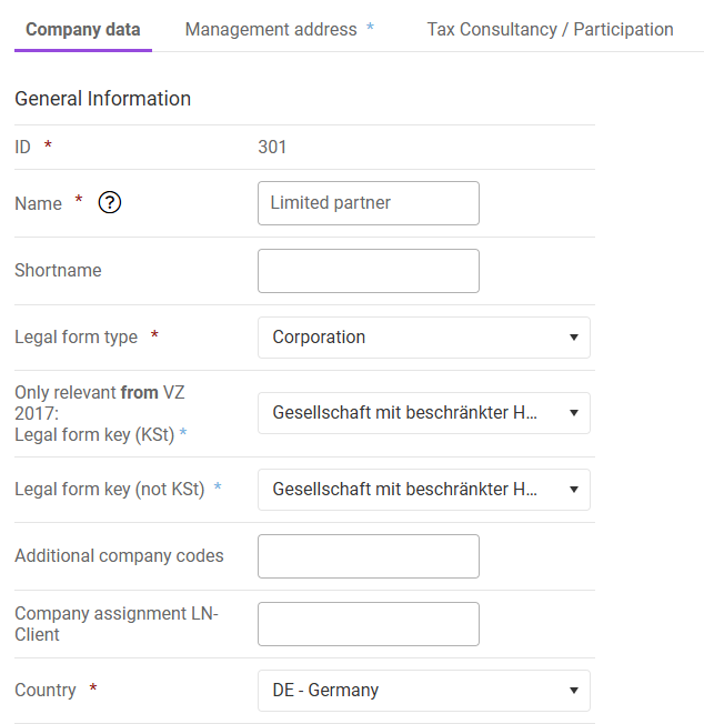 Creating general partner GmbH