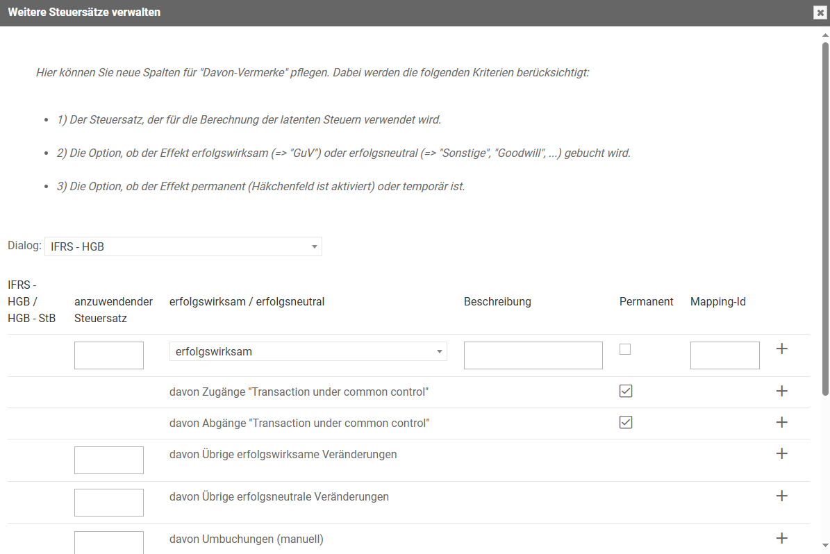 The 'Tax Rate Maintenance' dialog is displayed.