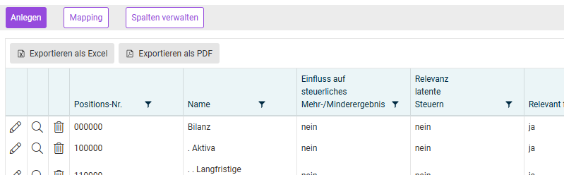 Interface section showing mapping functionality