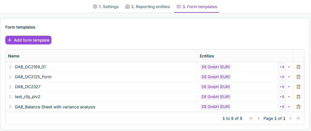 The third step in the create reporting package wizard is displayed.