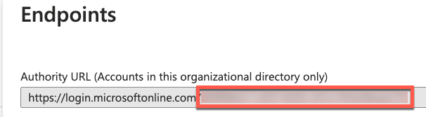 Zeigt den Bereich 'Endpoints' auf der Seite 'Overview' in MS Entra ID an.