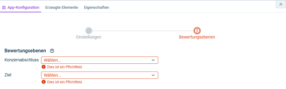 Hier wird der Reiter 'App-Konfiguration' erläutert.