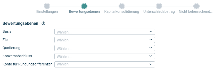 Zeigt den Schritt 'Bewertungsebenen'