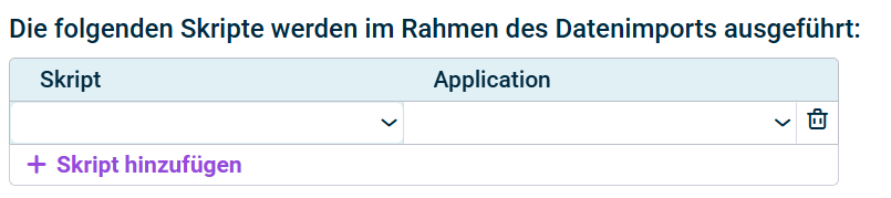 Skript hinzufügen
