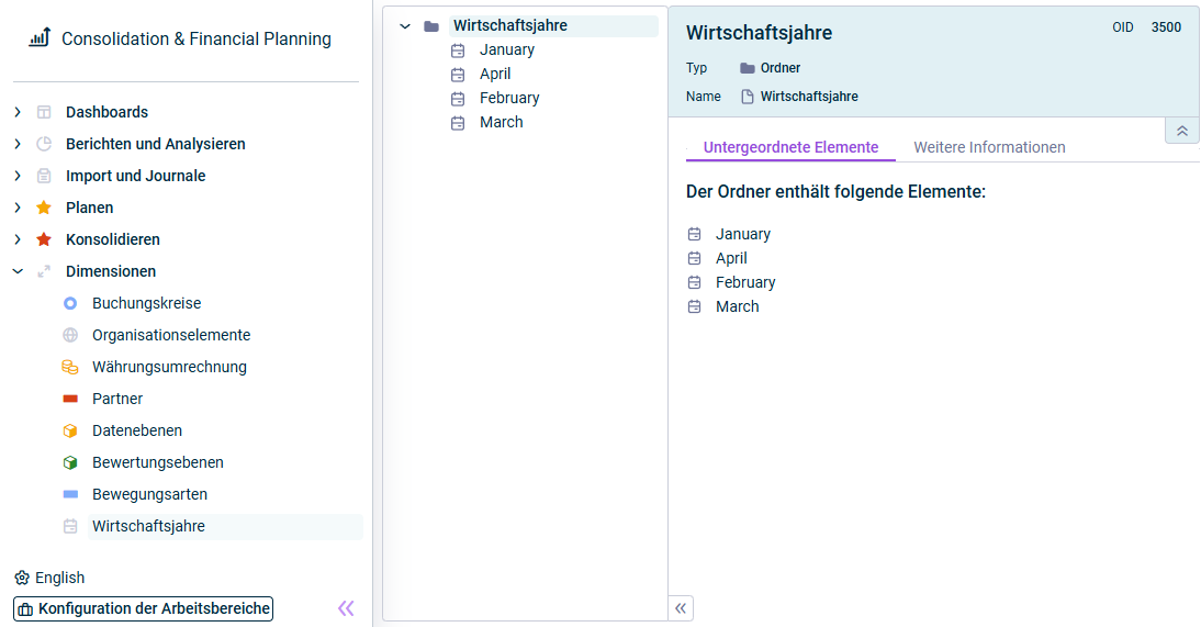 Der Arbeitsbereich Dimensionen wird angezeigt.