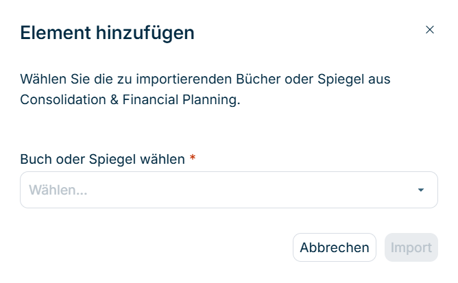 Der Dialog 'Element hinzufügen' wird angezeigt.