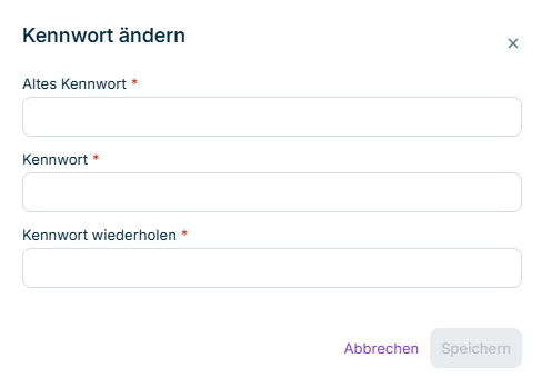 Zeigt den Dialog 'Kennwort ändern' an.