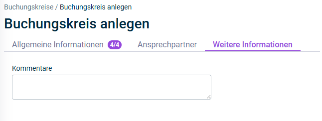 Reiter 'Weitere Informationen' wird angezeigt.
