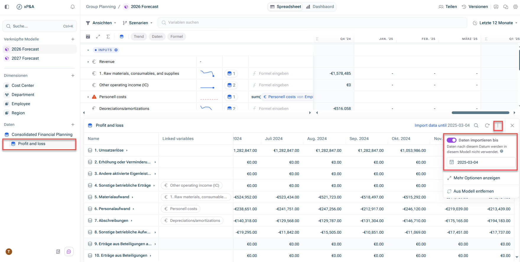 Zeigt die Option zum Anpassen der Funktion „Daten importieren bis“ an, die sich öffnet, wenn ein Benutzer in der Datenvorschau einer Datenquelle in einem Modell auf das Menü mit den drei Punkten klickt.