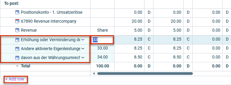 Options in the 'To post' area