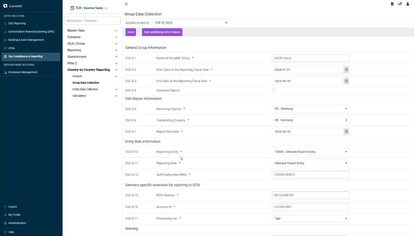 Income Taxes in the CFO Solution Platform