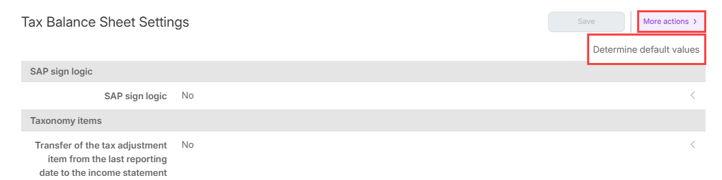 Determining values automatically