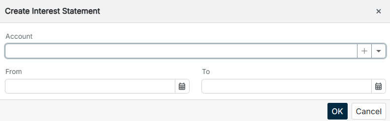 The dialog for creating an interest statement is displayed.