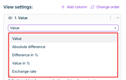 The column types for views are displayed.