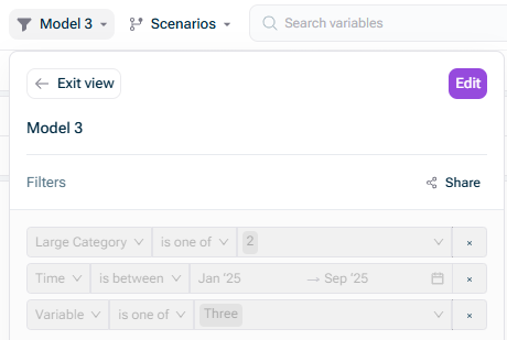 An example of a view configuration is displayed.