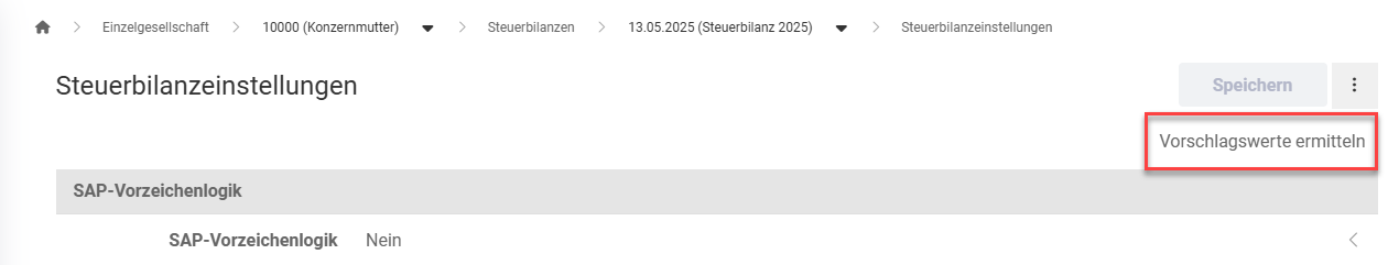 Werte automatisch ermitteln