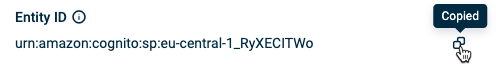 Copying the 'Entigy ID' from Lucanet CFO Solution Platform