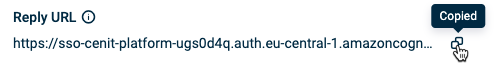 Copying the 'Reply URL' from the Lucanet CFO Solution Platform