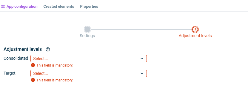 Here the tab App configuration is explained.