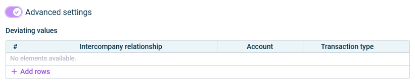 Shows the 'Advanced settings' options in the 'Consolidation' step