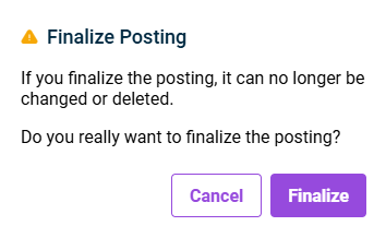 Shows the Security prompt when completing a posting