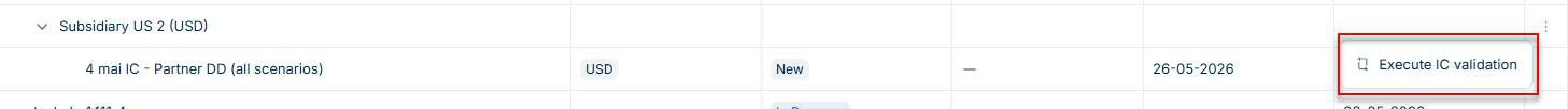 The 'Execute IC validation' button is displayed.