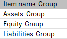 Shows, as an example, a column in Excel named Item name and a column named Item name_Group after the transformation of type Suffix