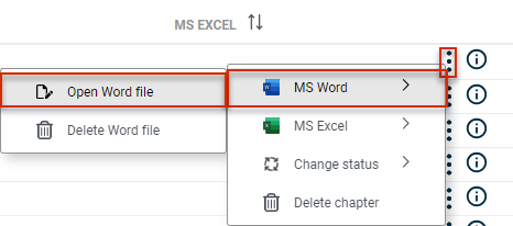 Opening a Word file from the Cockpit
