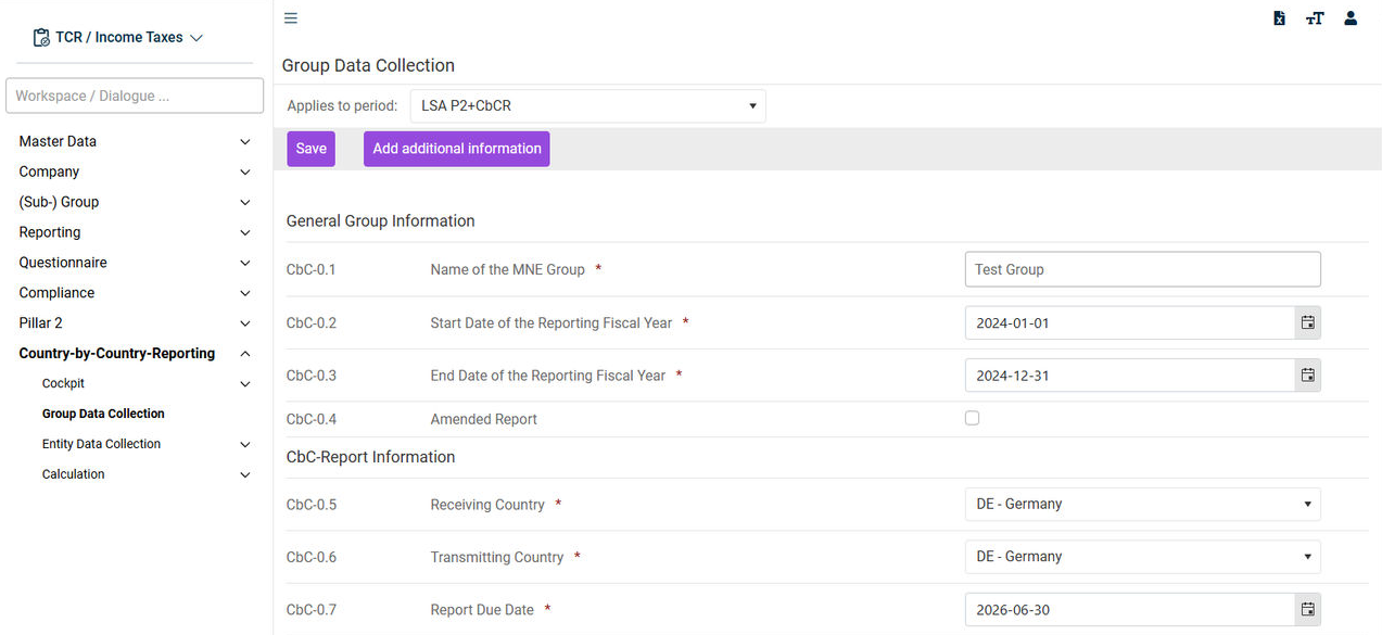 'Group Data Collection' workspace is displayed.