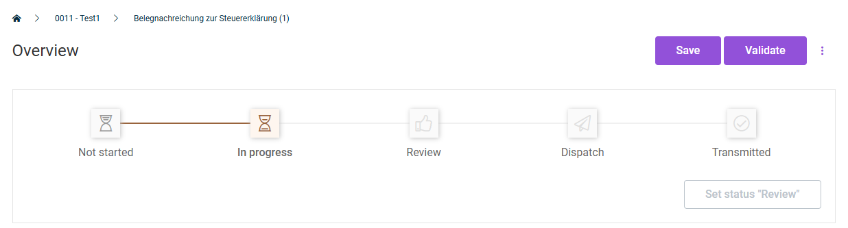 This shows the process bar.