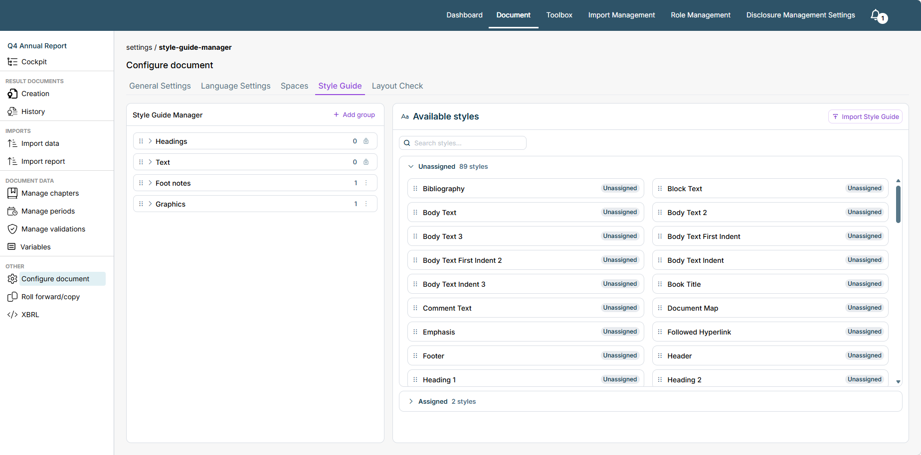 Style Guide in Disclosure Management